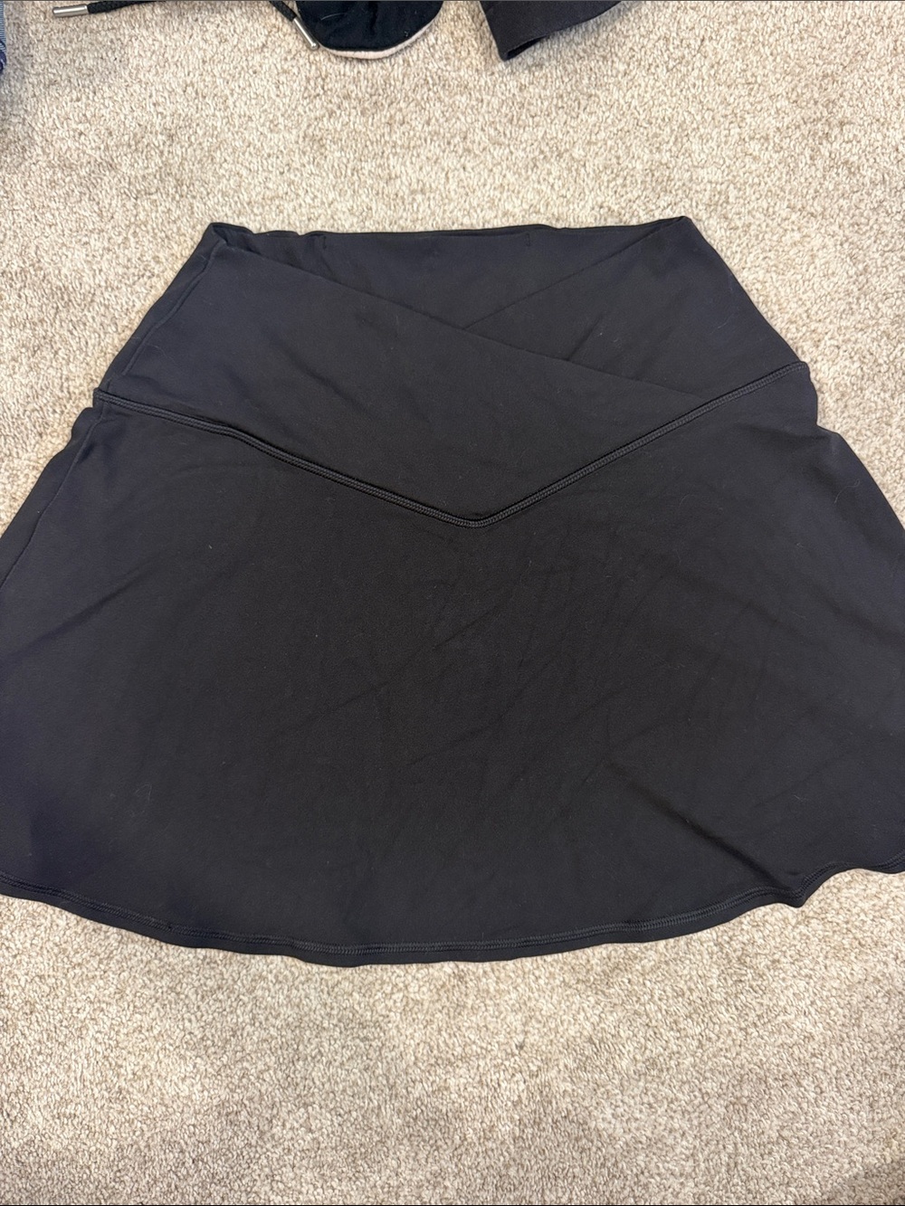 aerie crossover Black V-Waist Circle Skort